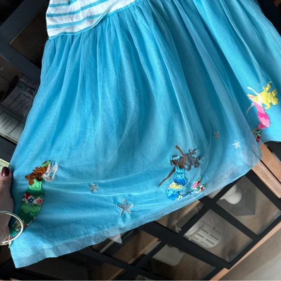 Mini Boden mermaid tulle dress appliqué embroidered knee length girls ruffles - Picture 8 of 10